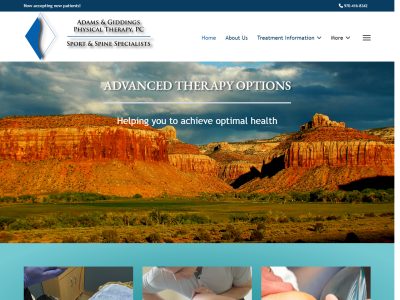 A&G Physical Therapy website screenshot