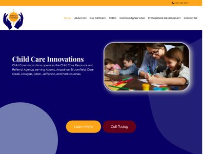 Child Care Innovations website screenshot