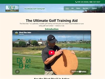 Divot Disc website screenshot