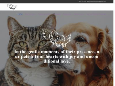Gentle Passings VHC website screenshot