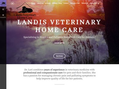 Landis Vet Home Care website screenshot