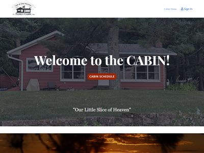 Pelican Lake House website screenshot