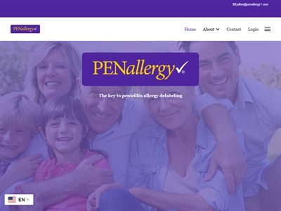 Pen Allergy website screenshot