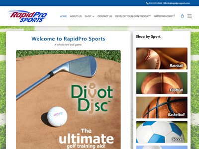 RapidPro Sports website screenshot