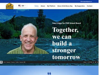 Tom Griggs website screenshot