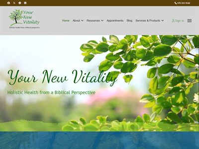 Your New Vitality! website screenshot